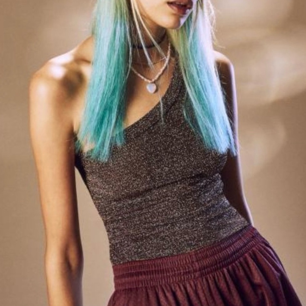 Urban Outfitters One-Shoulder Sparkle Top